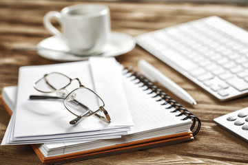 Business still life concept . Mixed media