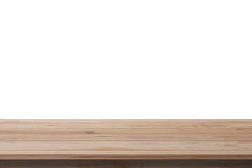 Wood Shelf Table isolated on white background