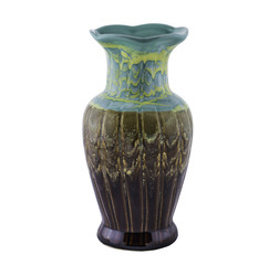 Decorative ceramic vase isolated