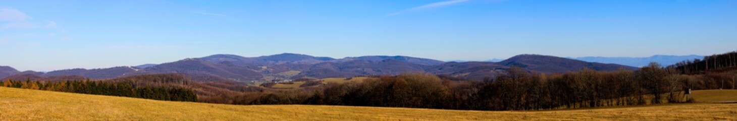 Panorama, landscape of Povazsky Inovec in Autumn