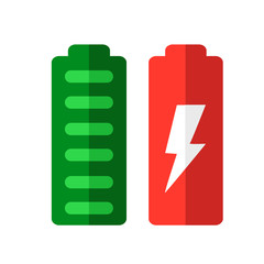 Full and Low battery icon.