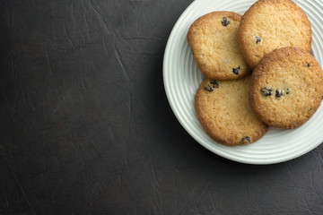 cookies on white plate.