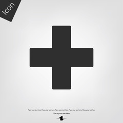 Obraz premium Medical cross vector icon