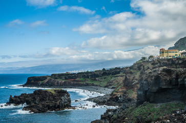 Fototapeta na wymiar Rocky coast near San Juan de la Rambla, island Tenerife, Spain