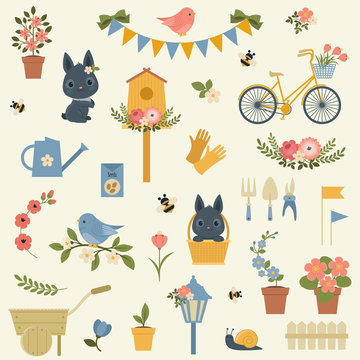 Spring icons collection