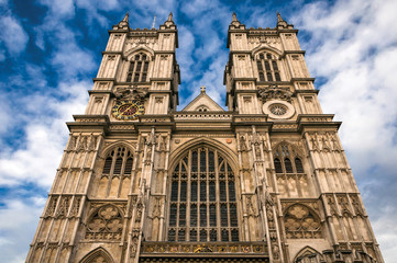 Facade of the Westminter Abbey, London