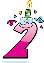 Cartoon Number Two Birthday