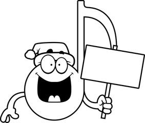 Cartoon Christmas Music Sign