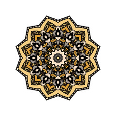 Ornament round mandalas in vector. Abstract design circle element. Graphic template for your design.