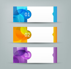 banners abstract infographic three stages