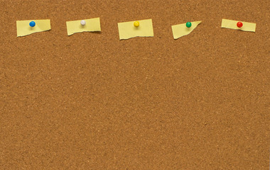 Yellow blank note on Cork board