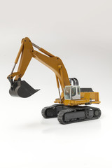 excavator toy close up