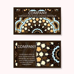 Fototapeta na wymiar Vector template business card. Geometric background. Card or invitation collection. Islam, Arabic, Indian, ottoman motifs.