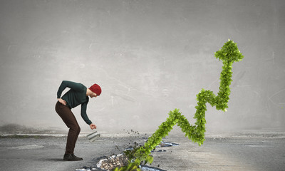 Invest right for better future . Mixed media