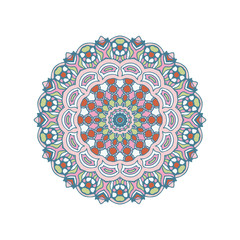 Round mandalas in vector. Abstract design element. Decorative retro ornament. Graphic template for your design.