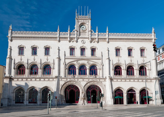 Fototapeta na wymiar Rossio Railway Station in Lisbon