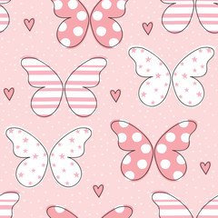 seamless butterfly pattern vector illustration - 133921868