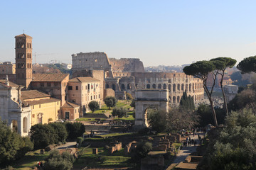 Obraz premium View of Colosseum in Rome, Italy, Europe. 