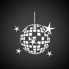 Night clubs disco sphere icon