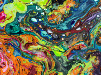 Abstract background. Marble texture. Acrylic colors.