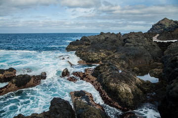 Natural water pools in Garachico, at the north of Tenerife, Spain