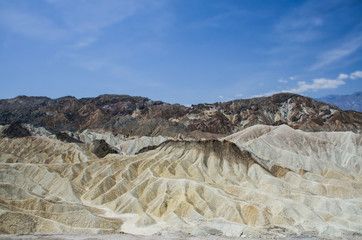 Death Valley, California with mountains and artist palette canyo