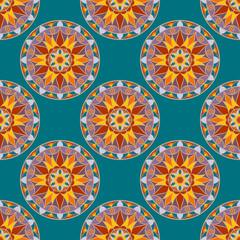 Seamless Floral Mandala Pattern