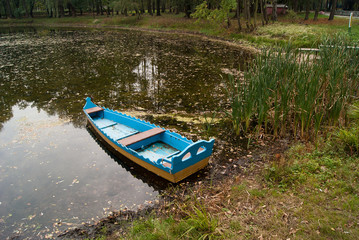 boat on a pond
