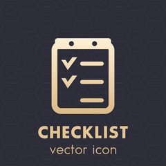 checklist icon, vector symbol
