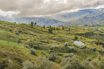 Fototapeta na wymiar Andean Rural Scene Quilotoa, Ecuador