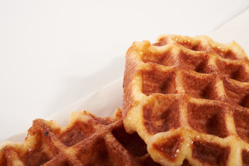 Belgian waffles isolated