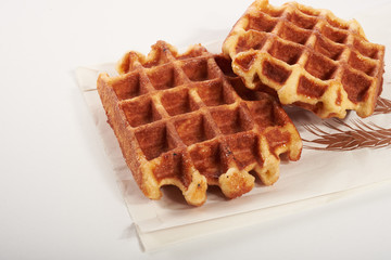 Belgian waffles isolated