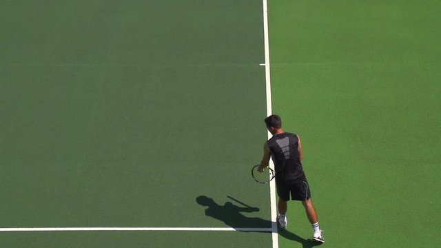 Tennis Serve from Above.