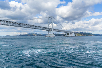 Onaruto Bridge and Whirlpool in Japan