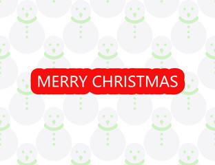 Fototapeta premium Vector flat merry christmas greeting card template