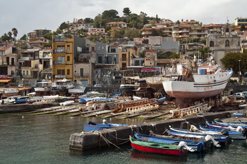 Obraz premium Aci Trezza, Sicily, Italy