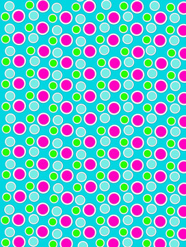 Colored Dots on White Dots Aqua