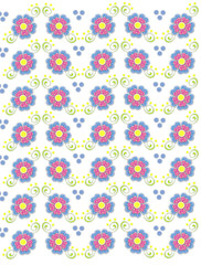 Country Petals on White