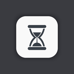 sand clock icon, hourglass vector illustration