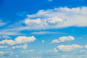 Cumulus clouds with blue sky