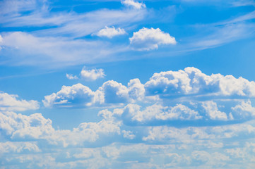 Cumulus clouds with blue sky