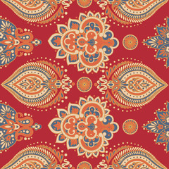 Indian floral seamless background