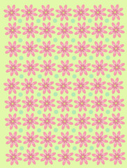 Pale Yellow Daisies and Dots WFT