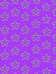 Star Flowers on top of bright purple