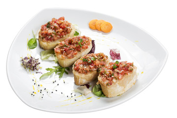 Bruschetta tomatoes starter