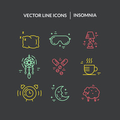 Insomnia Line Icons