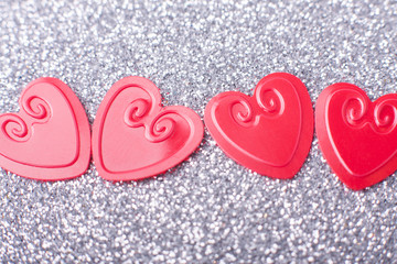 Little red hearts