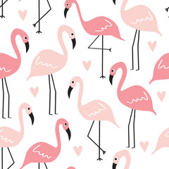 naadloze flamingo patroon vectorillustratie