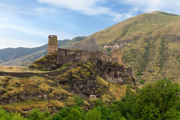 Fototapeta na wymiar Medieval fortress of Khertvisi near the cave city of Vardzia, Georgia