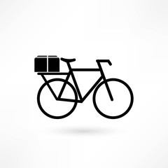 Bicycle icon on white background